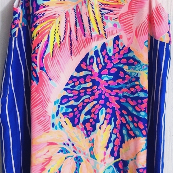 Lilly Pulitzer Jackie Silk Shift Dress In Off The Grid - Picture 9 of 12